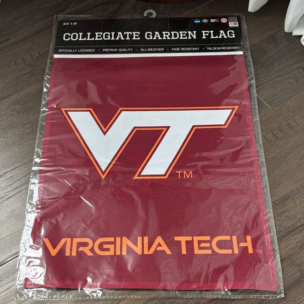 Virginia Tech Hokies Garden flag,premium all weather fade/mildew resistant,hokie